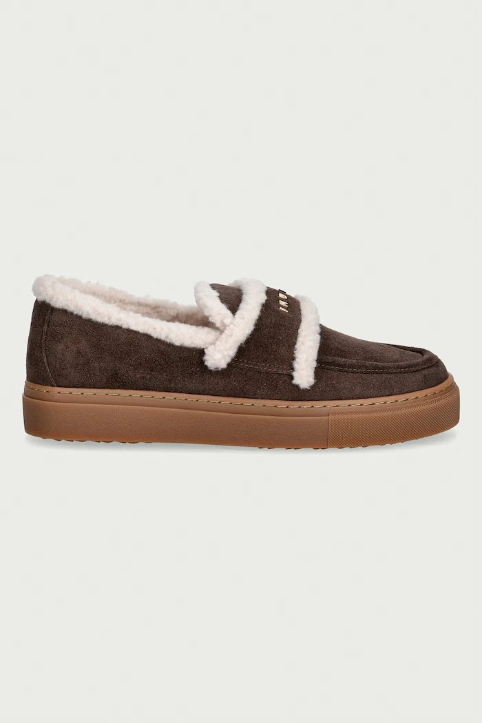 Inuikii süet Shearling Loafer mokasenler