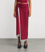 Paco Rabanne Red Tasselled Midi Skirt