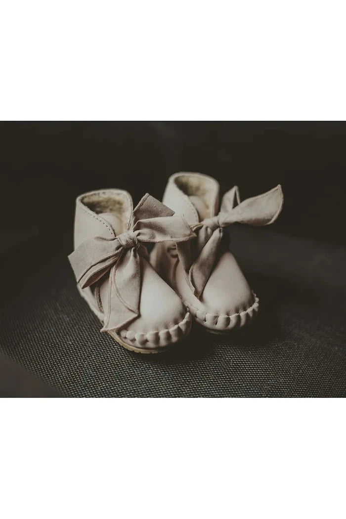 Donsje Pina Organza Booties Bebek Deri Ayakkabı