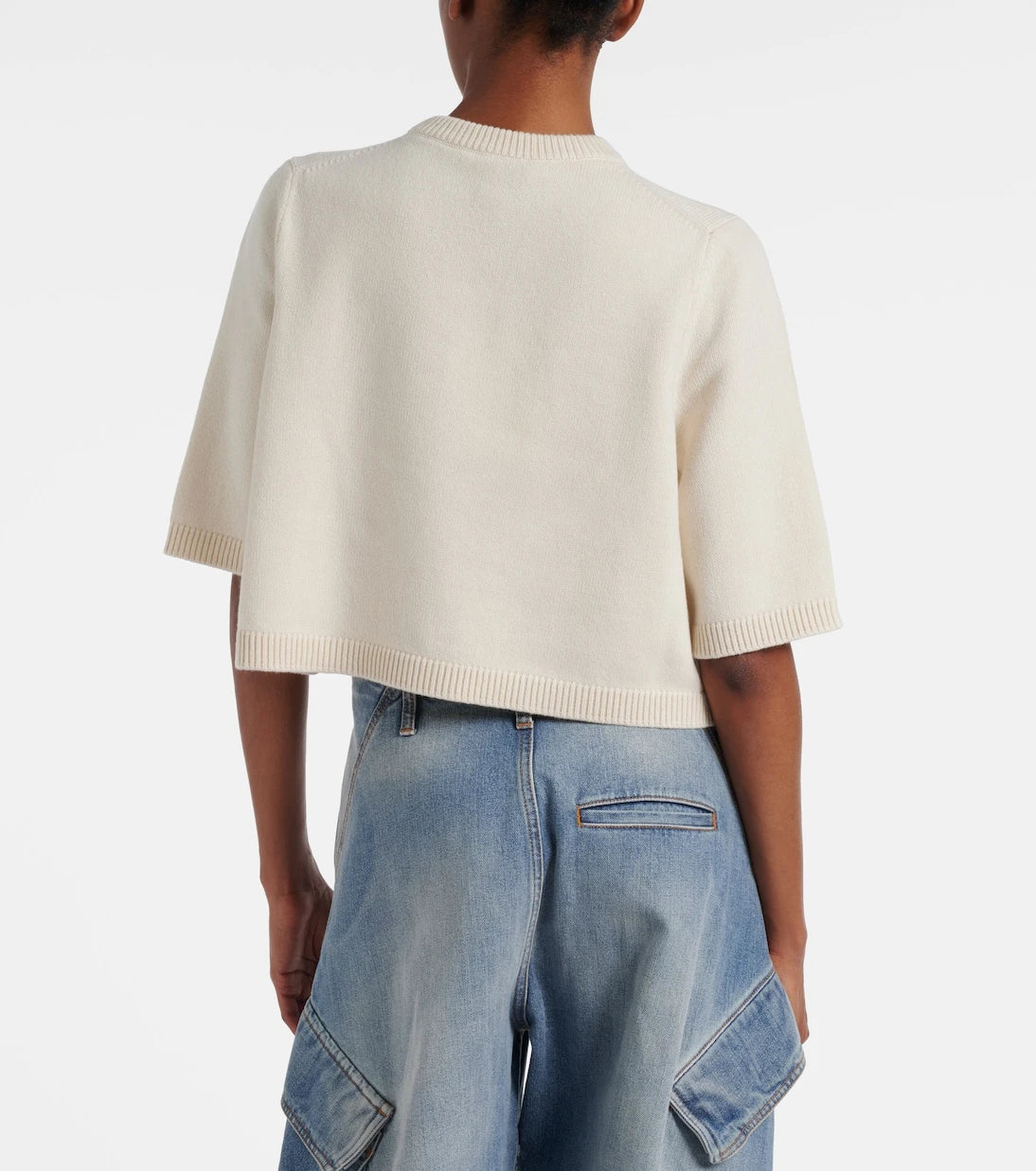 Alaïa - Cropped cashmere and wool-blend sweater