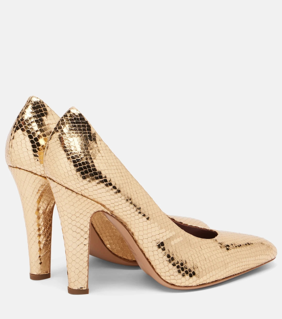 Paris Texas - Elsa 100 metallic leather pumps