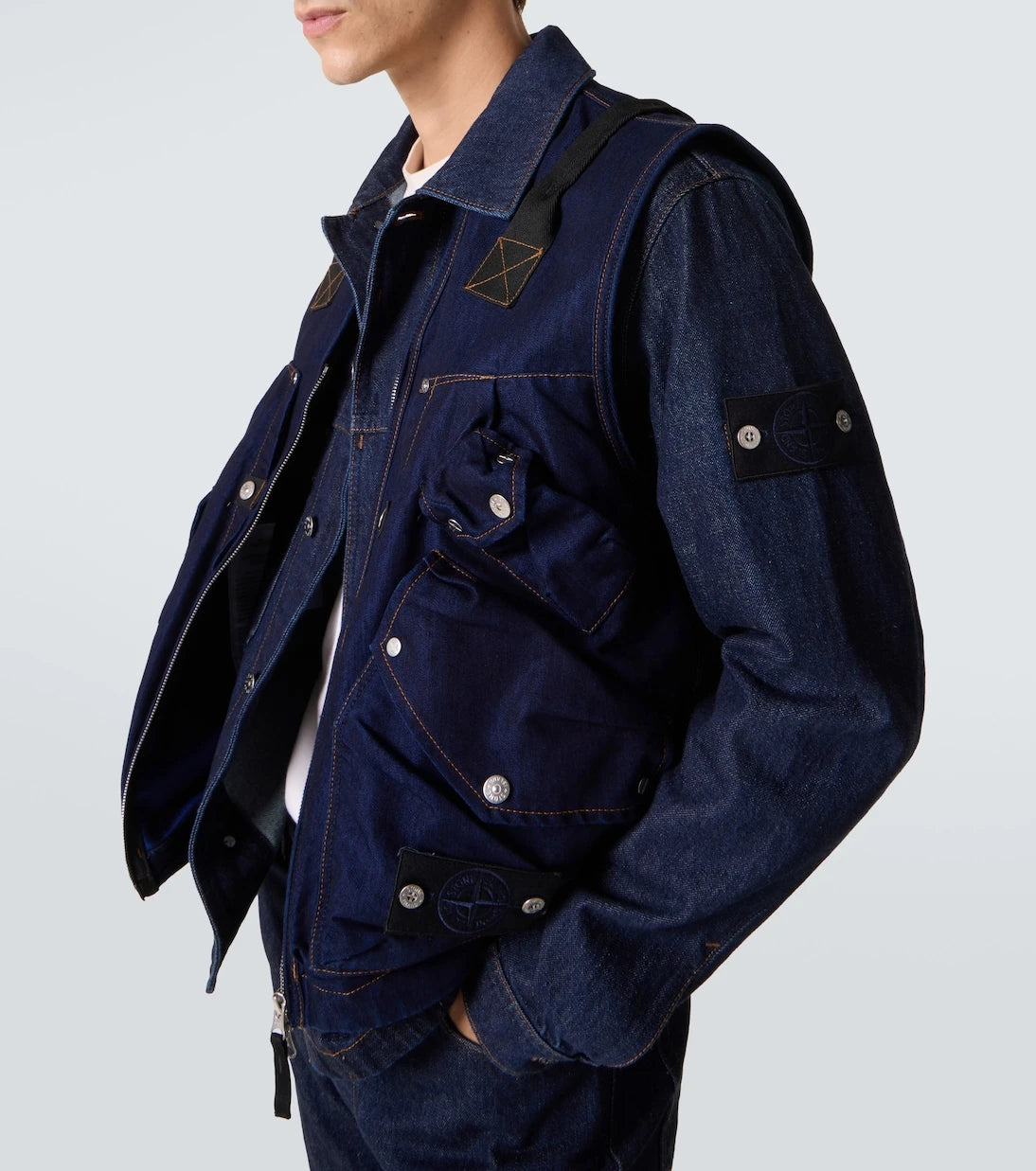 Stone Island - Denim cargo vest