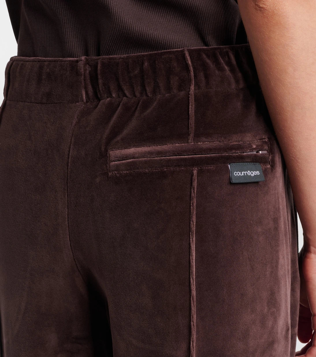 Courrèges - Cotton-blend velvet sweatpants