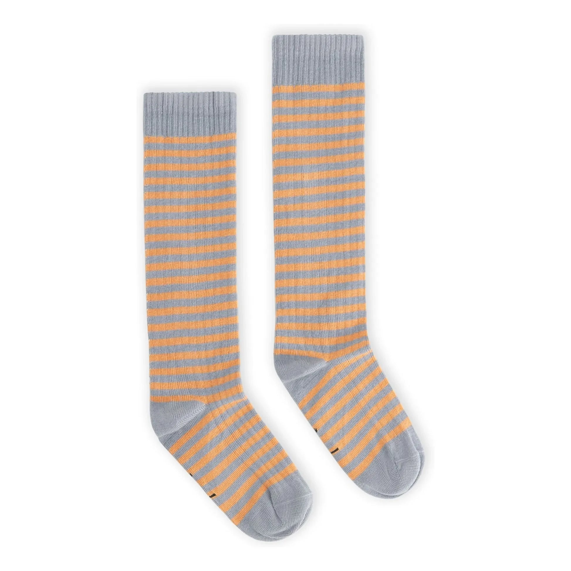 Gray Label - Striped Organic Cotton Top Socks | Apricot