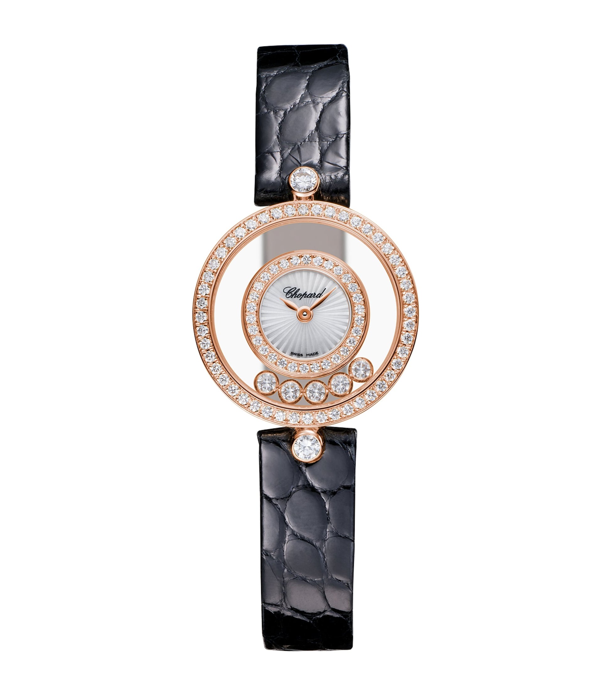 Rose Gold and Diamond Happy Diamonds Watch 26mm
