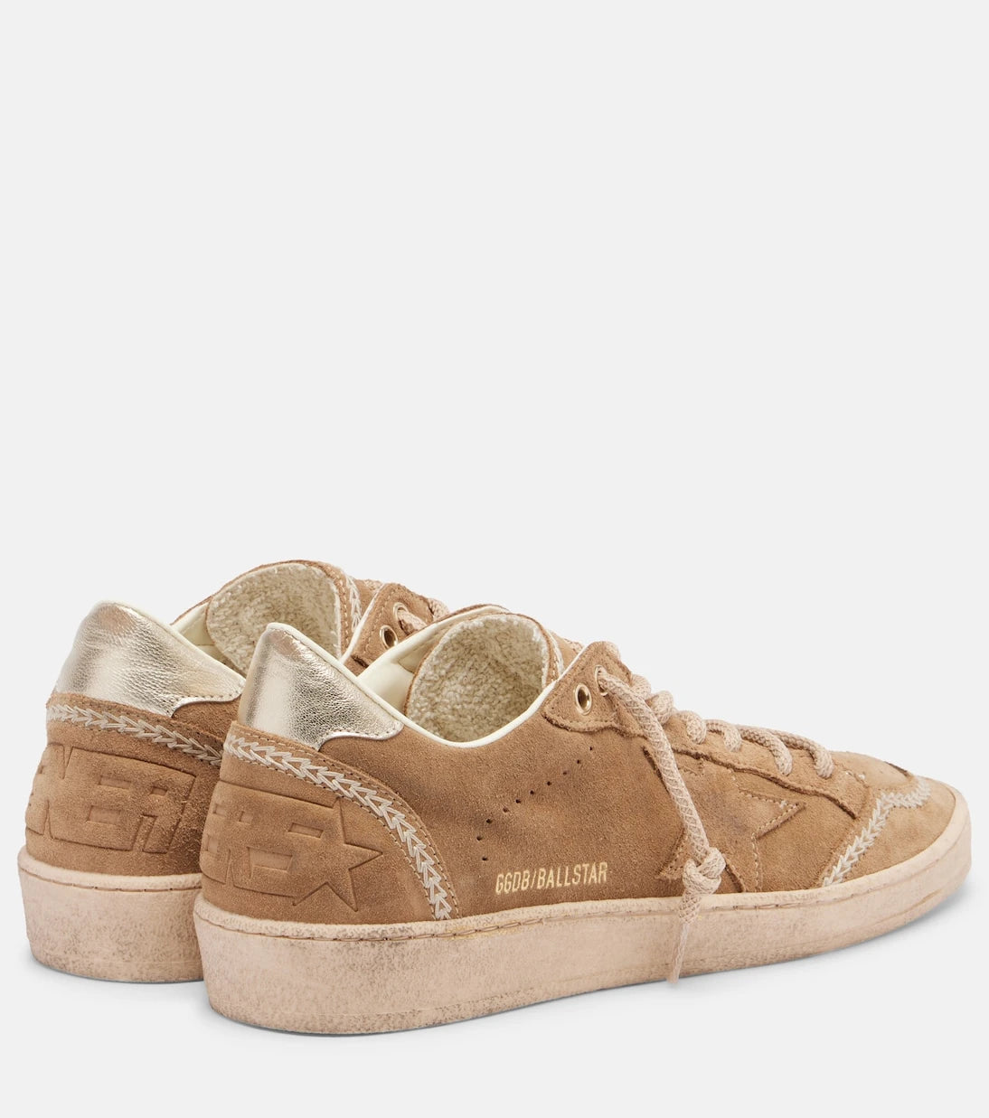 Golden Goose - Ball Star embroidered suede sneakers