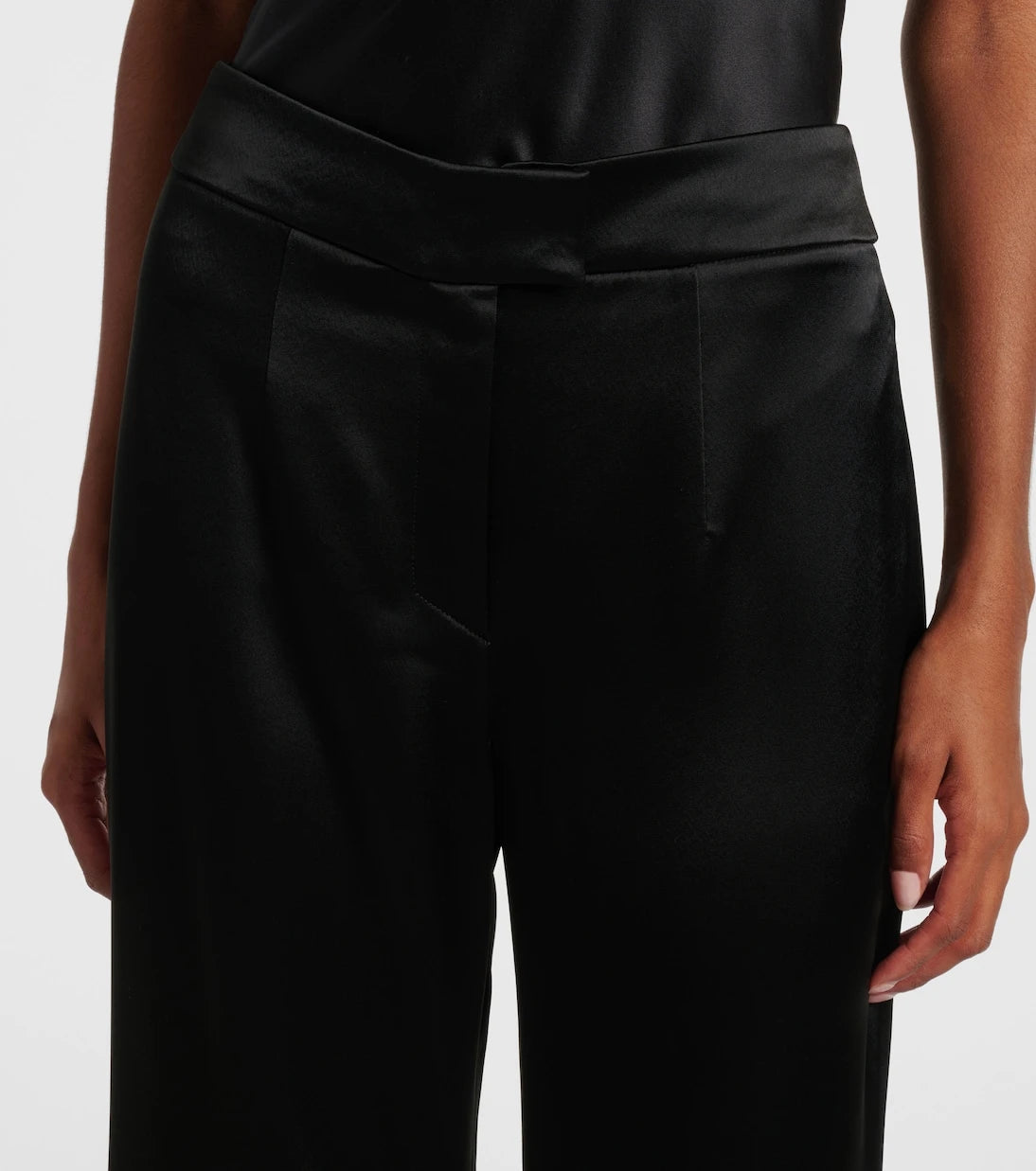 Galvan - Julianne high-rise satin flared pants