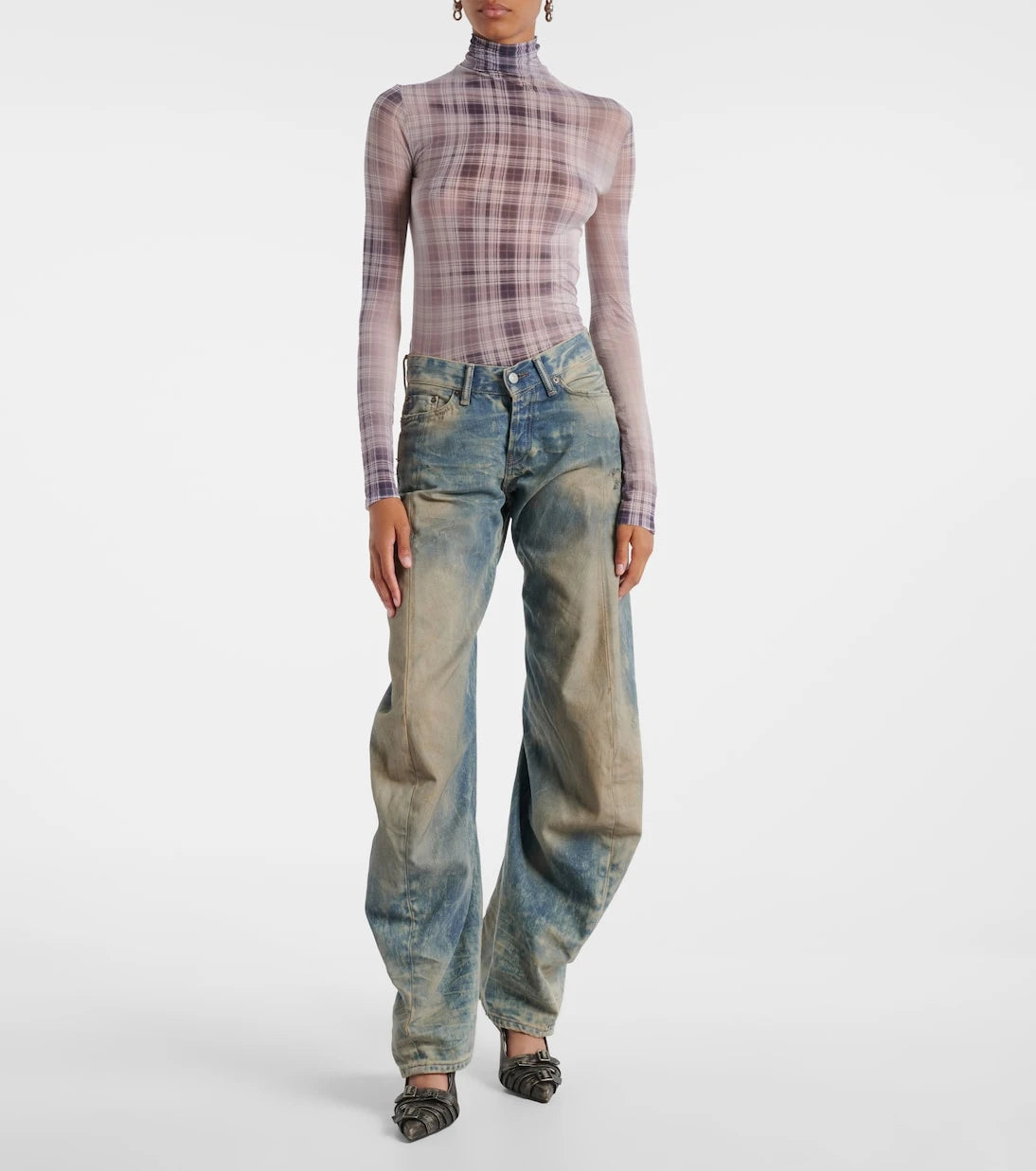 Acne Studios - 2006F بنطلون جينز بقصّة واسعة وخصر منخفض