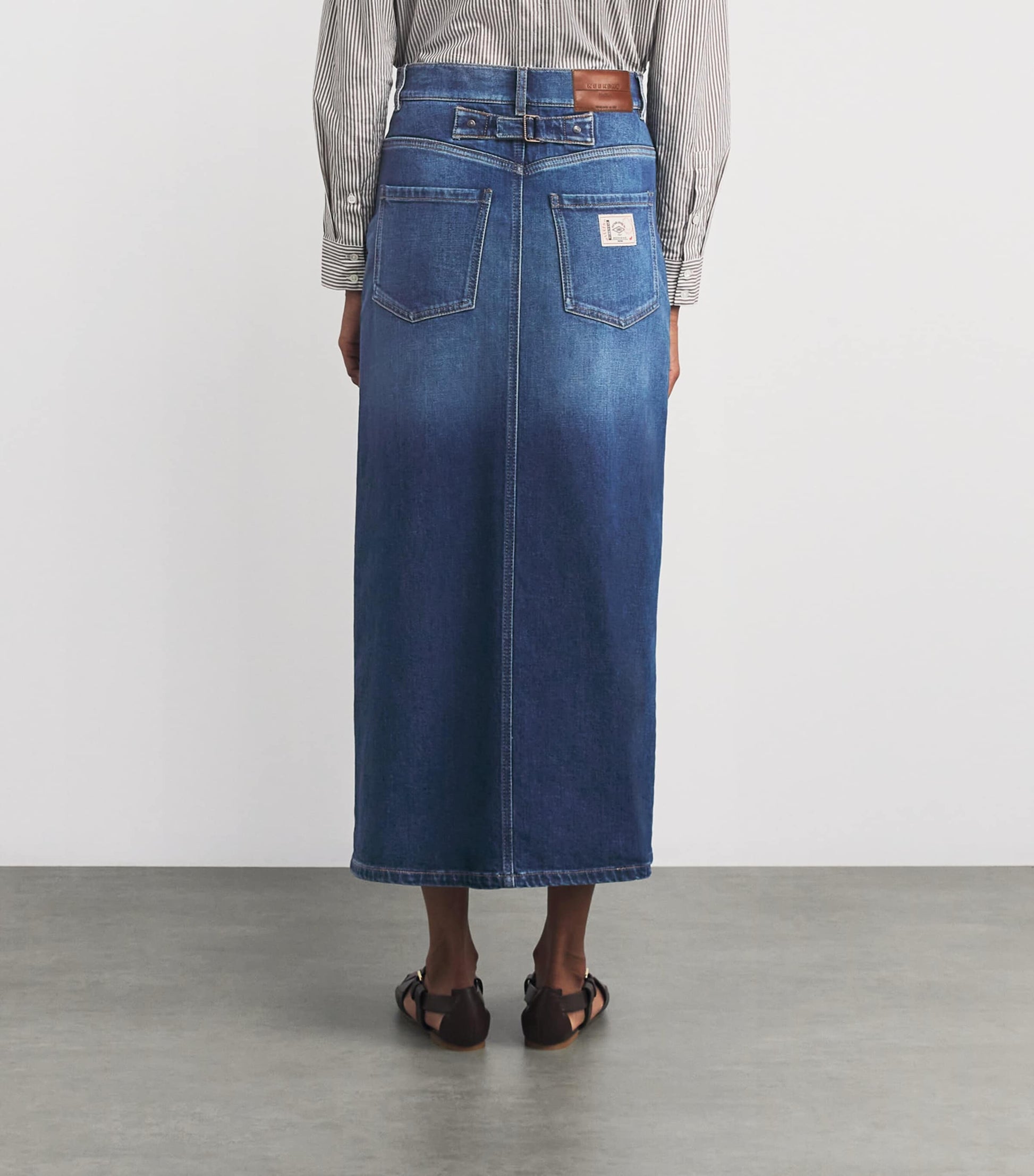 Weekend Max Mara Blue Denim Maxi Skirt