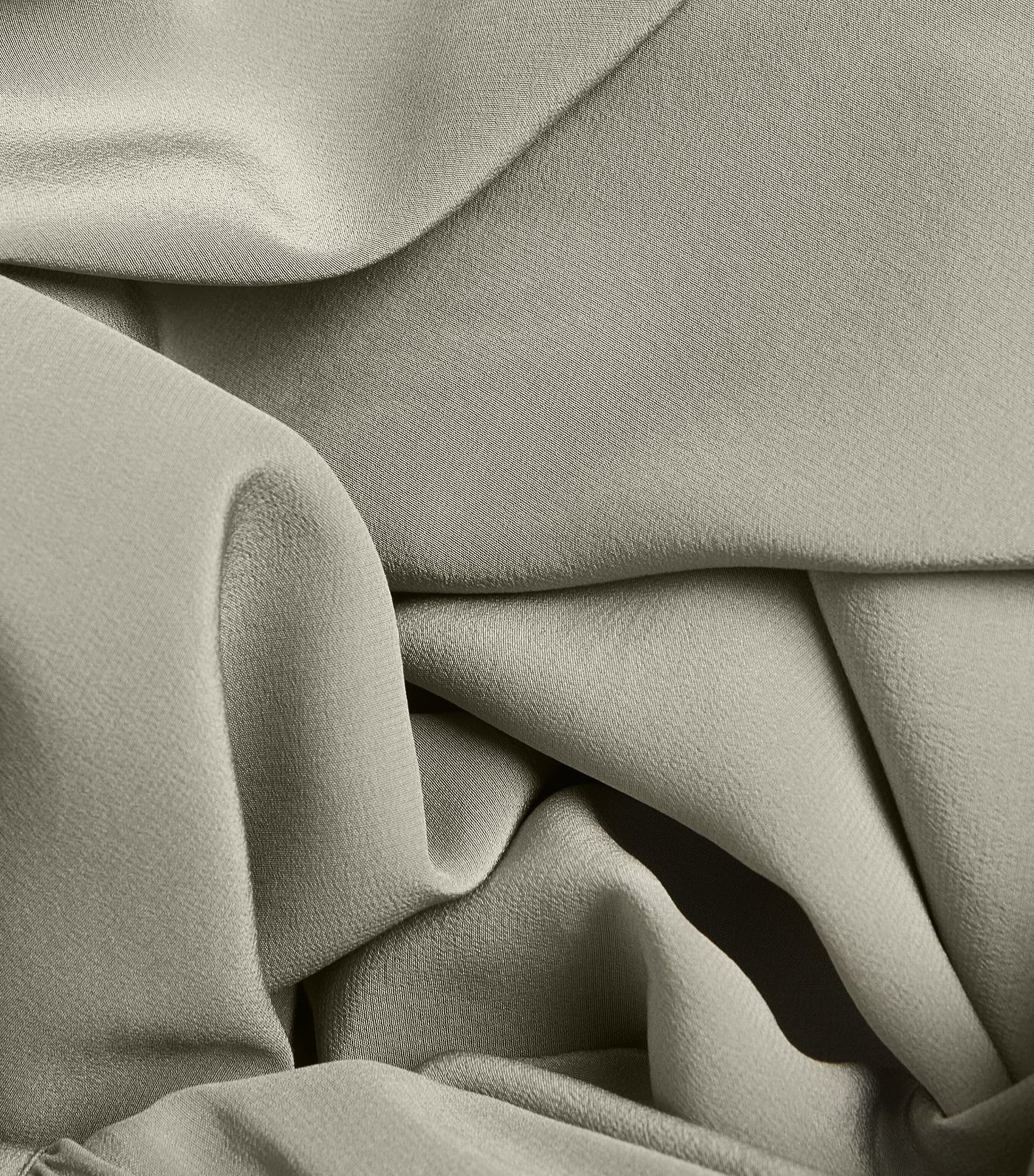 Max Mara Green Silk Tie-Neck Blouse