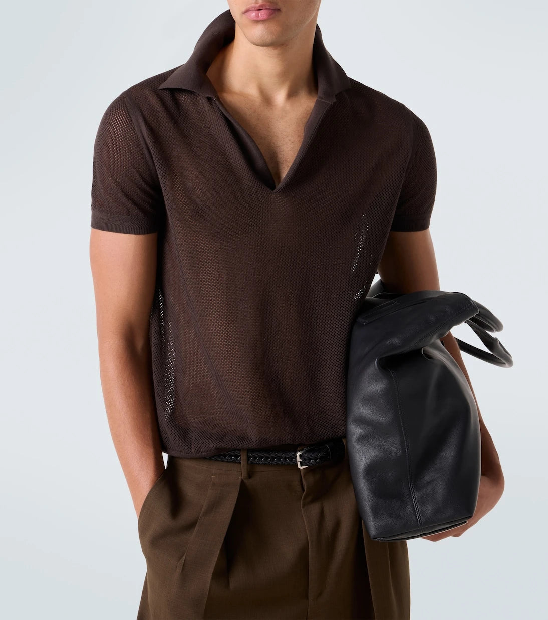 Tom Ford - Semi-sheer cotton and silk polo shirt