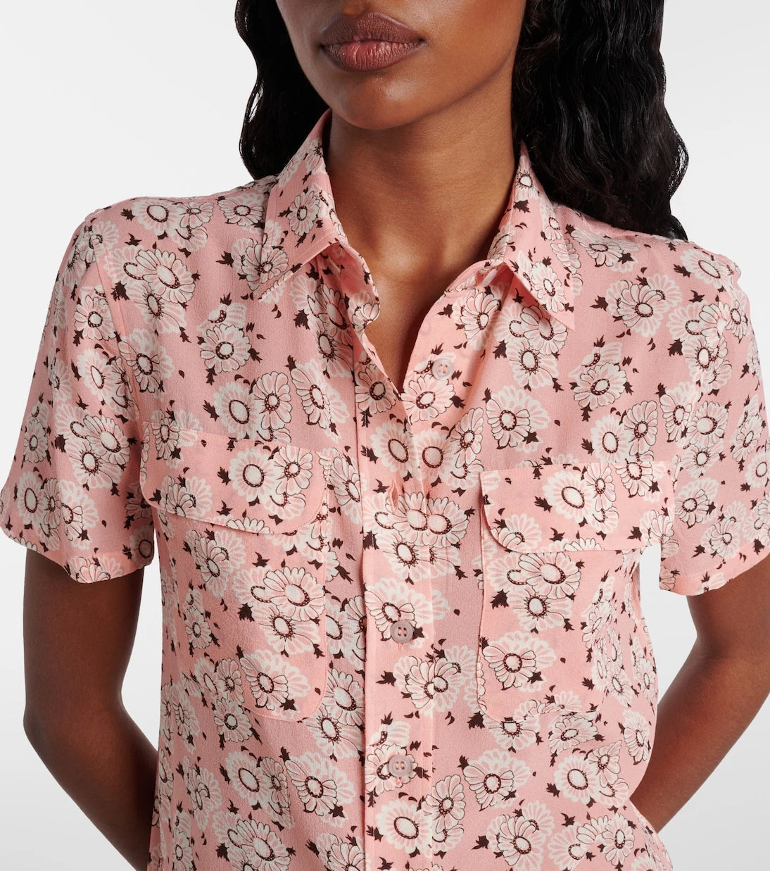 Prada - Floral silk-blend shirt