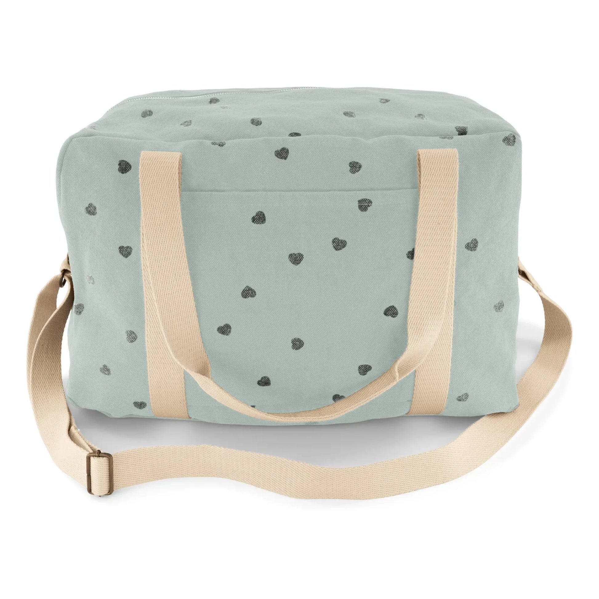 Rose in April - Raphaël Heart Print Baby Changing Bag | Light blue