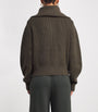 Varley Brown Ribbed Half-Zip Maura Sweater