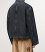LOEWE Black Leather-Trim Denim Jacket
