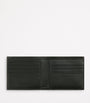 Bottega Veneta Grained Leather Intrecciato Bifold Wallet