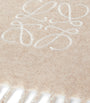LOEWE White Bicolour Anagram Scarf