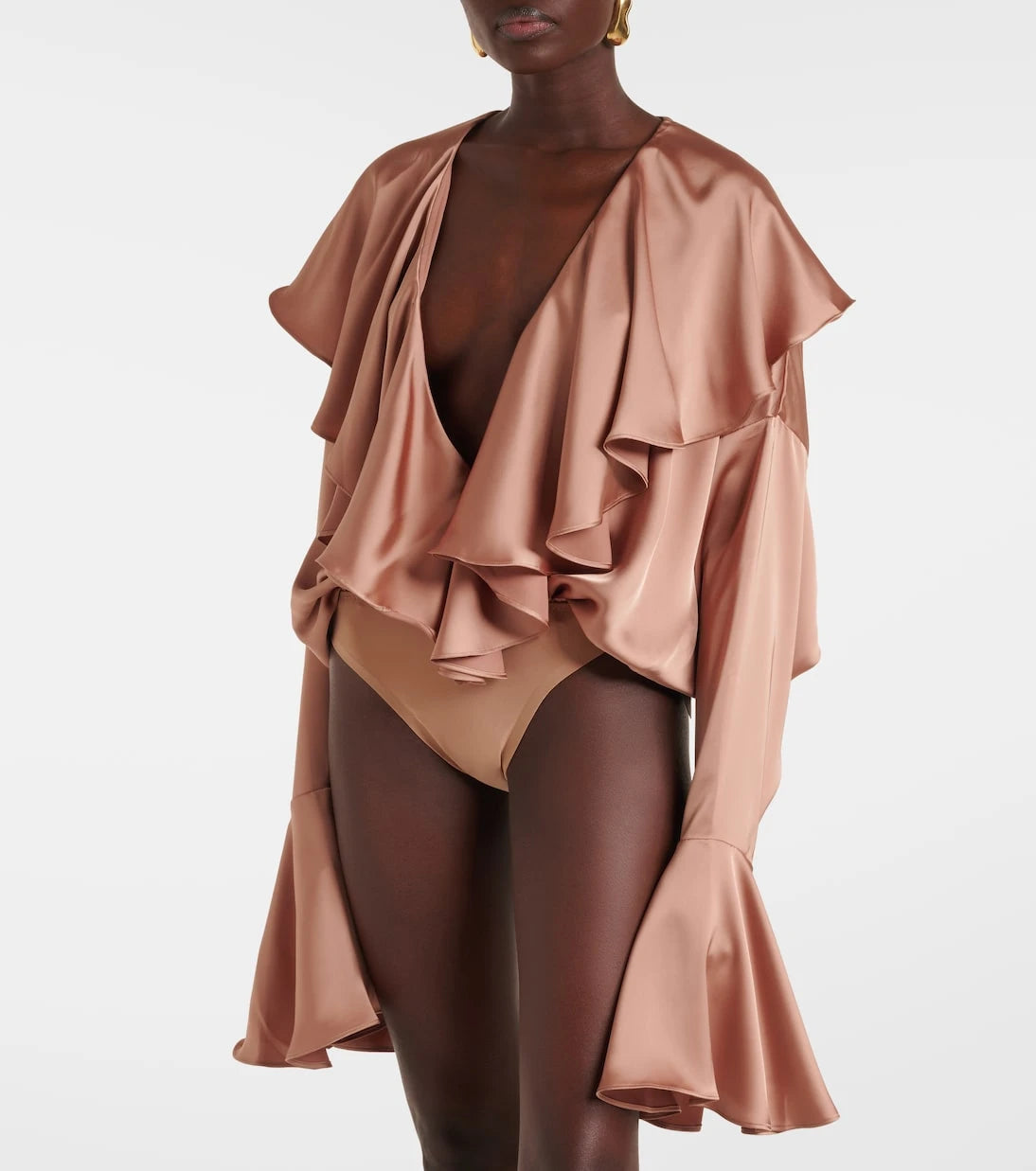 Norma Kamali - Ruffled bodysuit