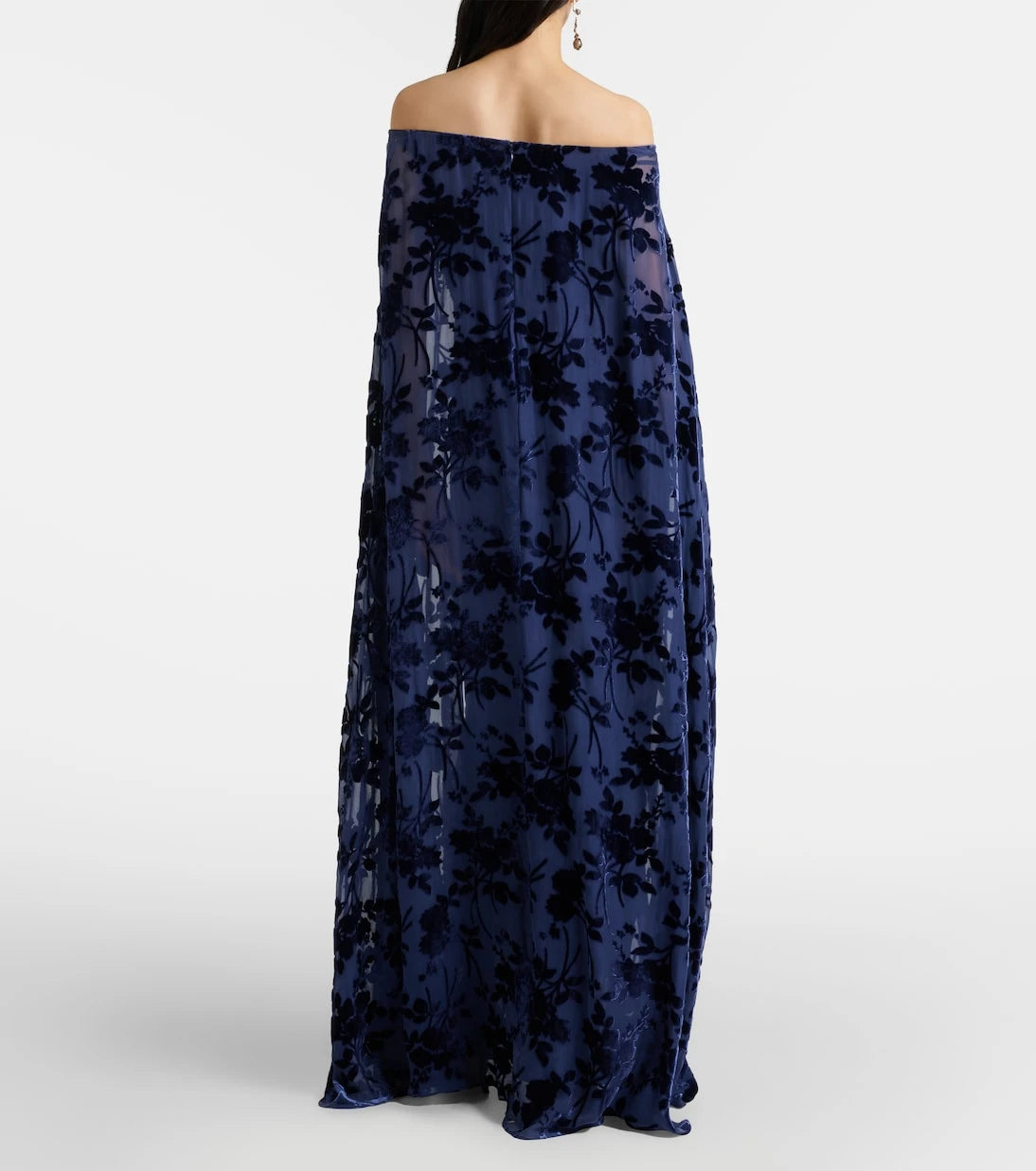 Rodarte - Caped off-shoulder jacquard maxi dress