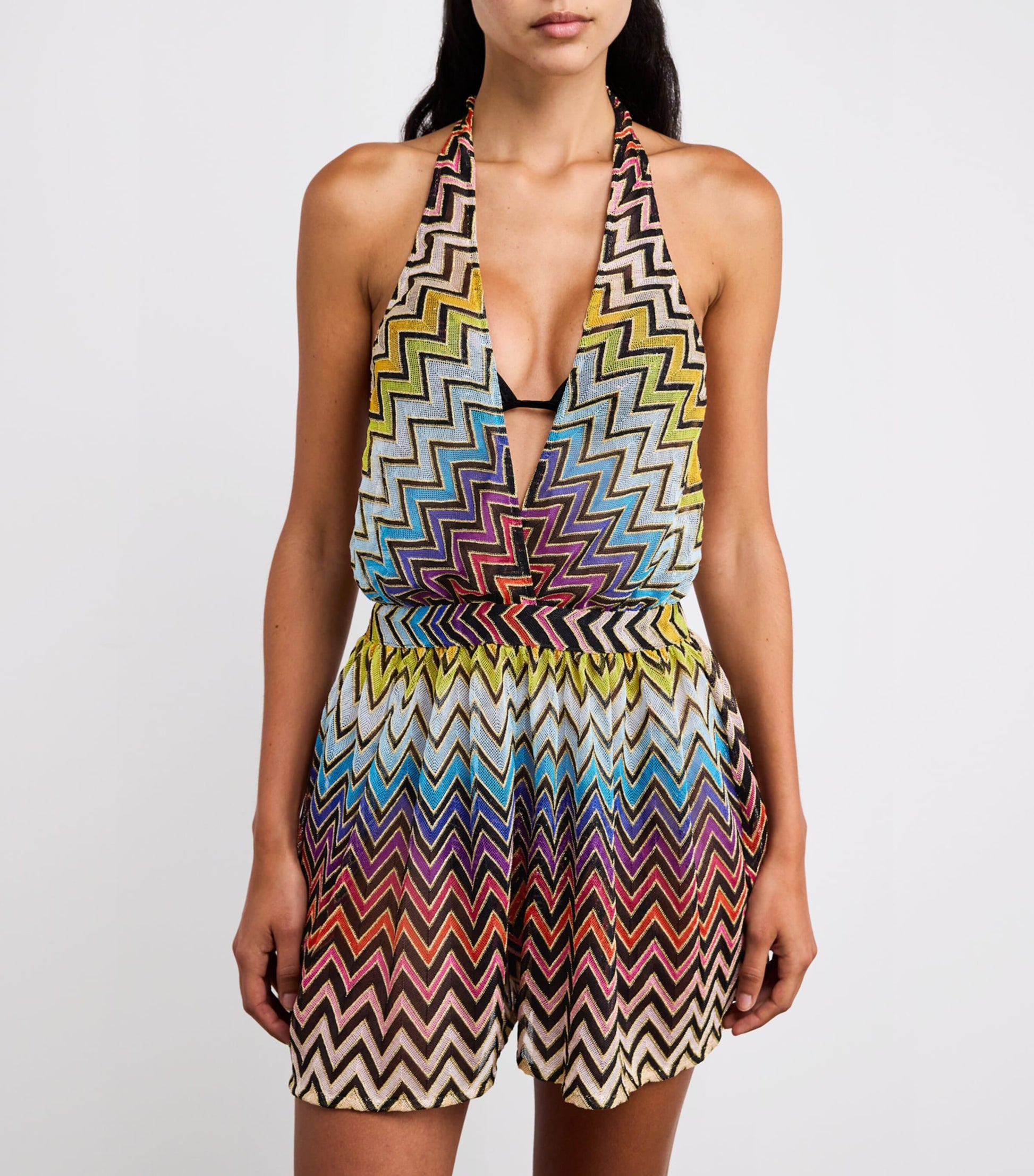 Missoni Multi Zigzag Halterneck Playsuit