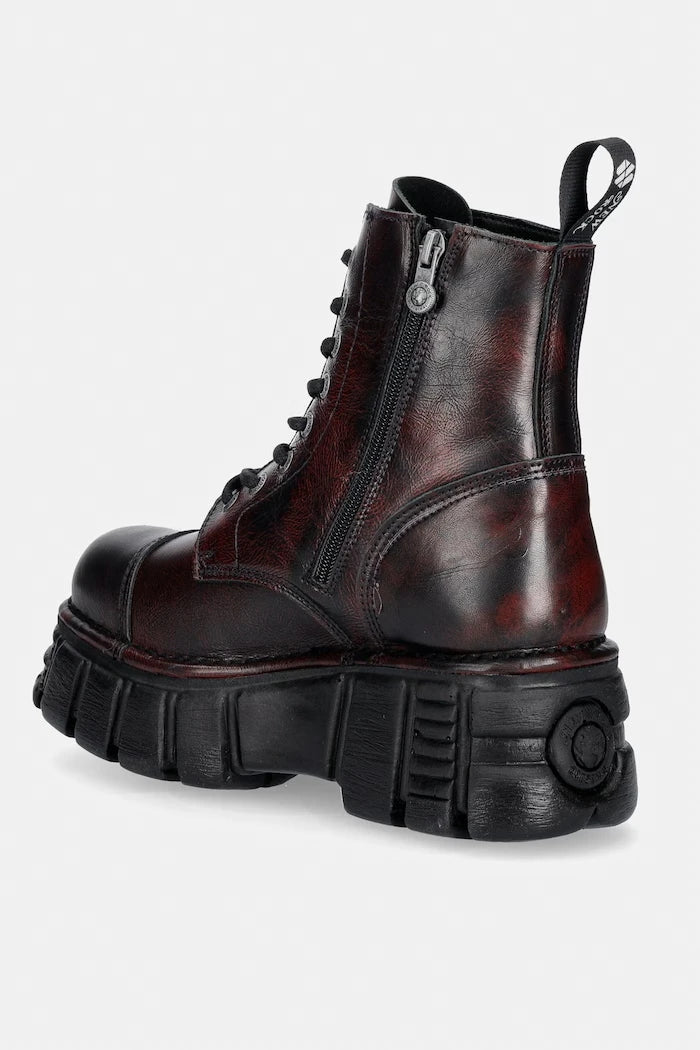 New Rock кубинки дамски от кожа PULIK OLD ROJO