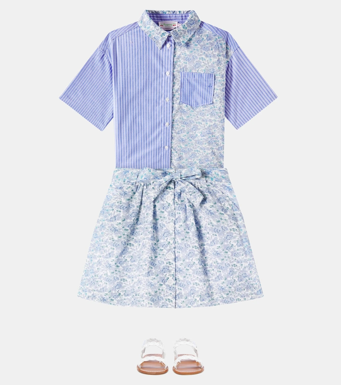 Bonpoint - Elyas patchwork cotton voile shirt