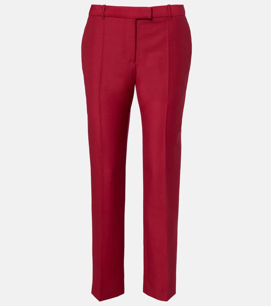 McQueen - Cropped wool and mohair slim pants