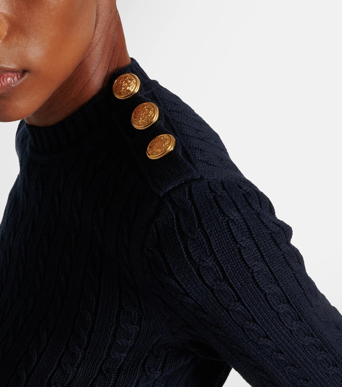 Chloé - Cropped cable-knit cotton sweater