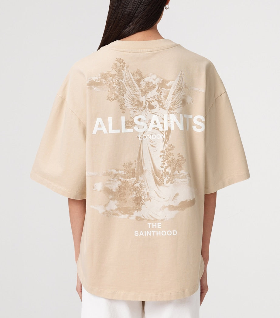 AllSaints White Organic Cotton Guardian Amelie T-Shirt