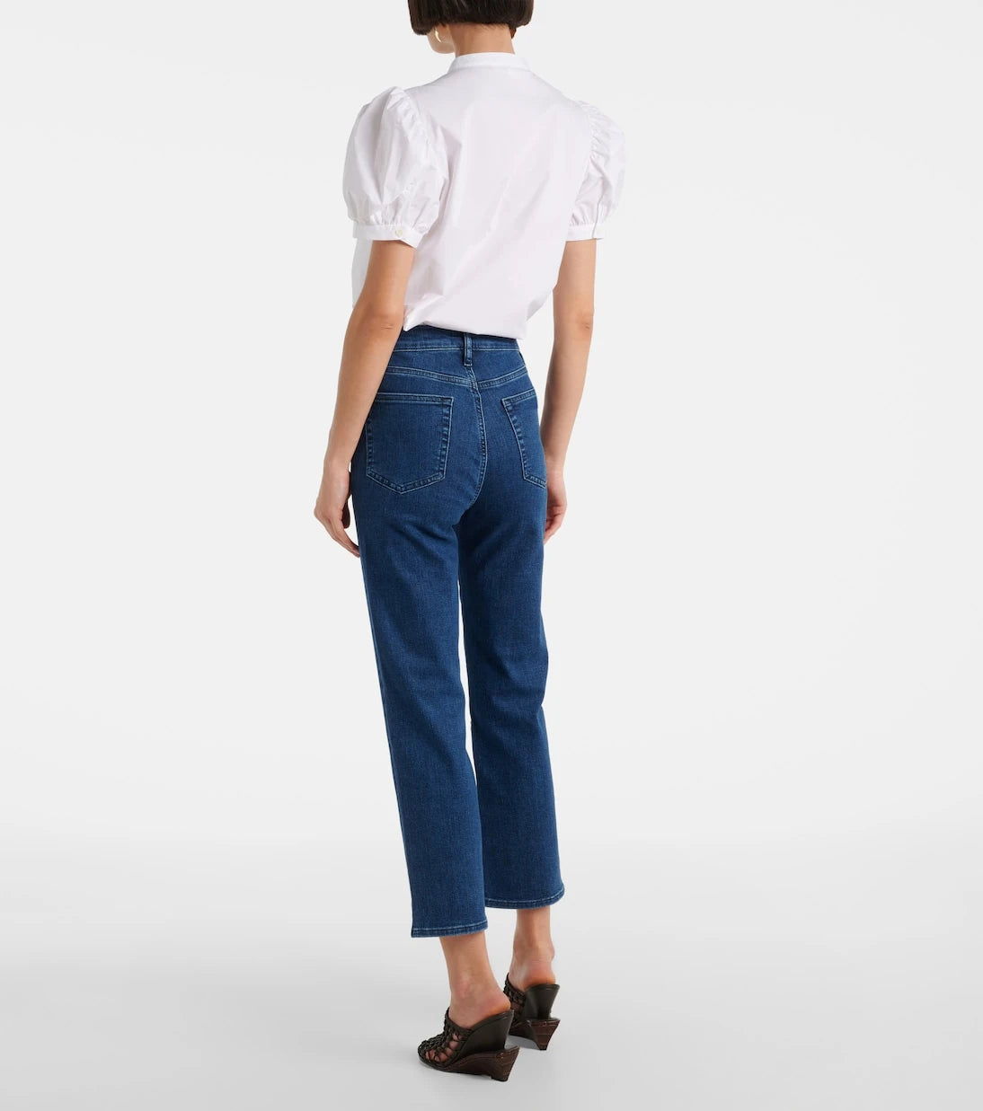 Frame - Icon cropped mid-rise straight jeans