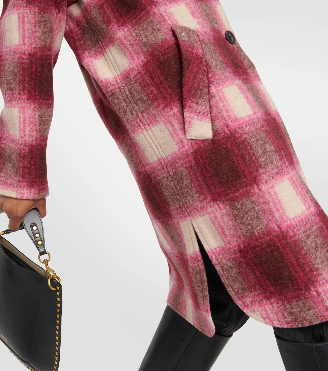 Marant Etoile - Gabriel checked wool-blend coat