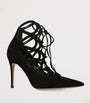 Gianvito Rossi Black Suede Tie-Up Pumps 95