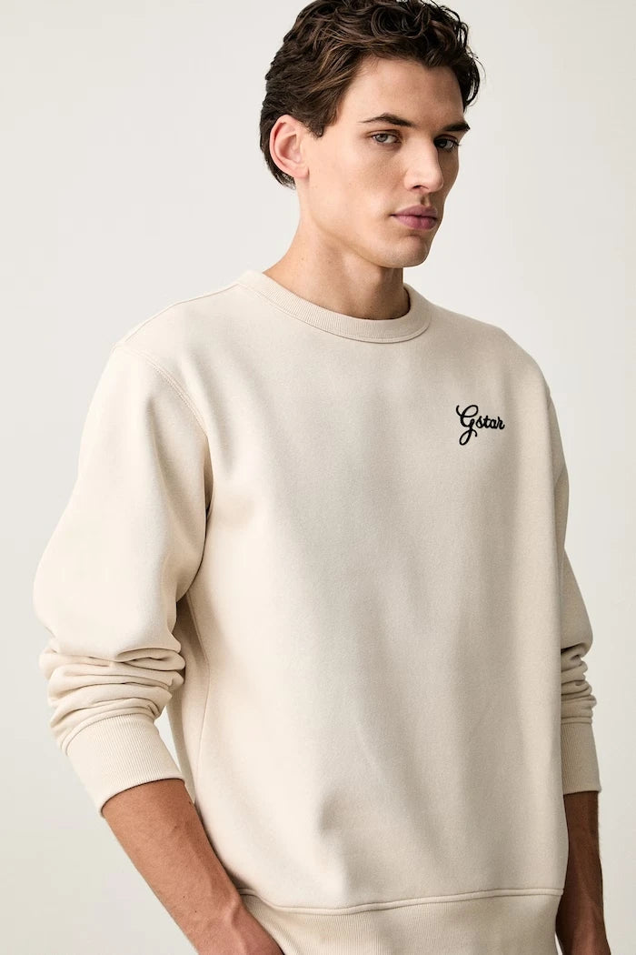 G-Star pamuklu erkek sweatshirt Script r sw