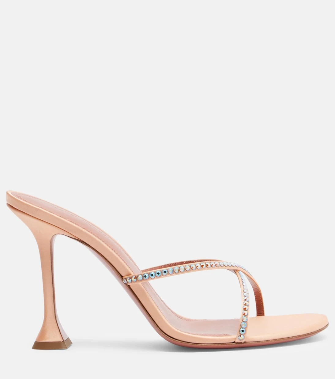Amina Muaddi - Sally crystal-embellished satin mules