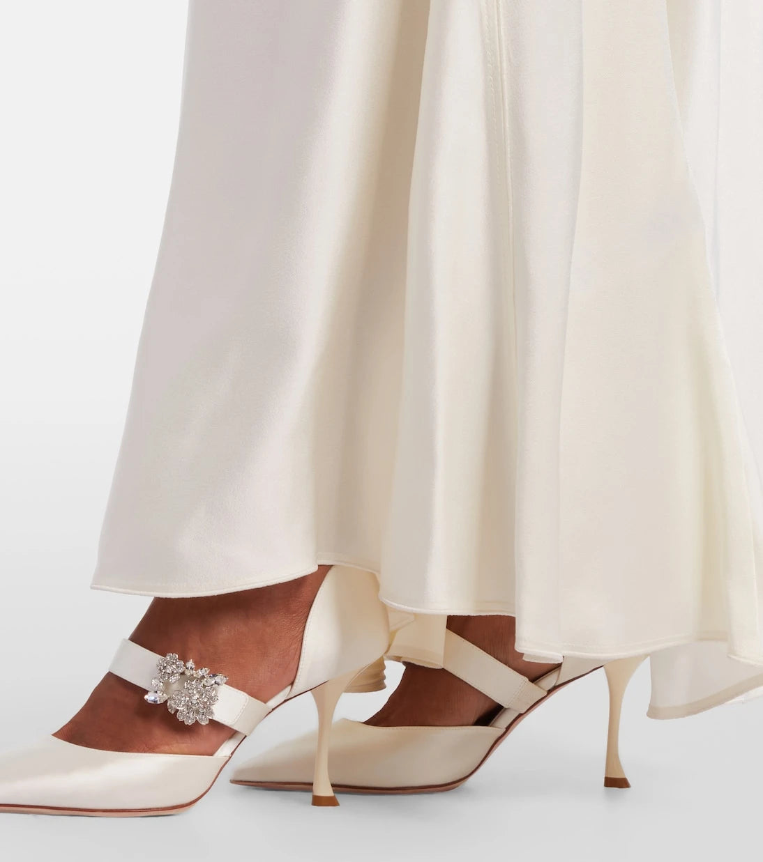 Roger Vivier - Mini Buket işlemeli saten pompalar