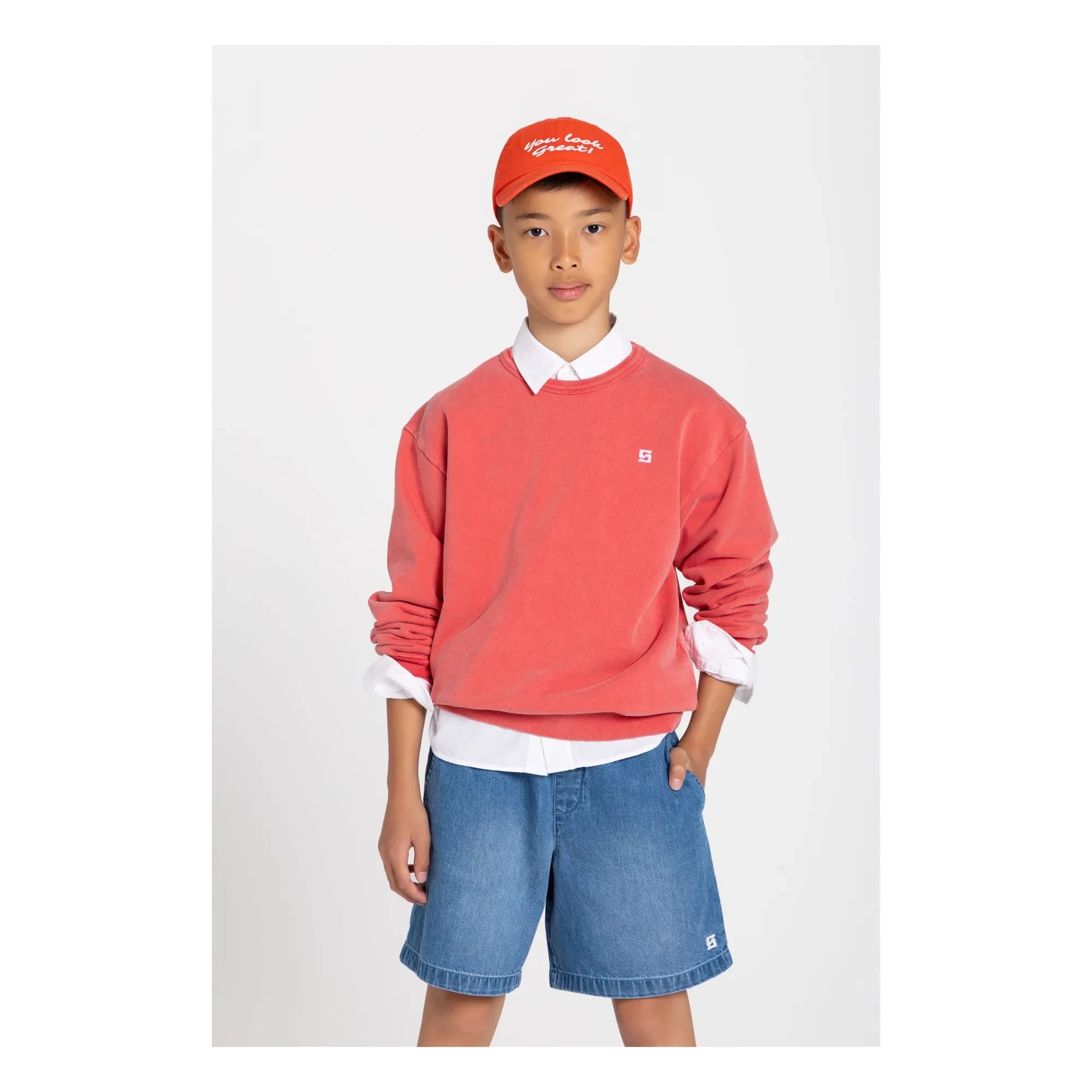 Smallable Kid - Arlo organic cotton sweatshirt | Dark red