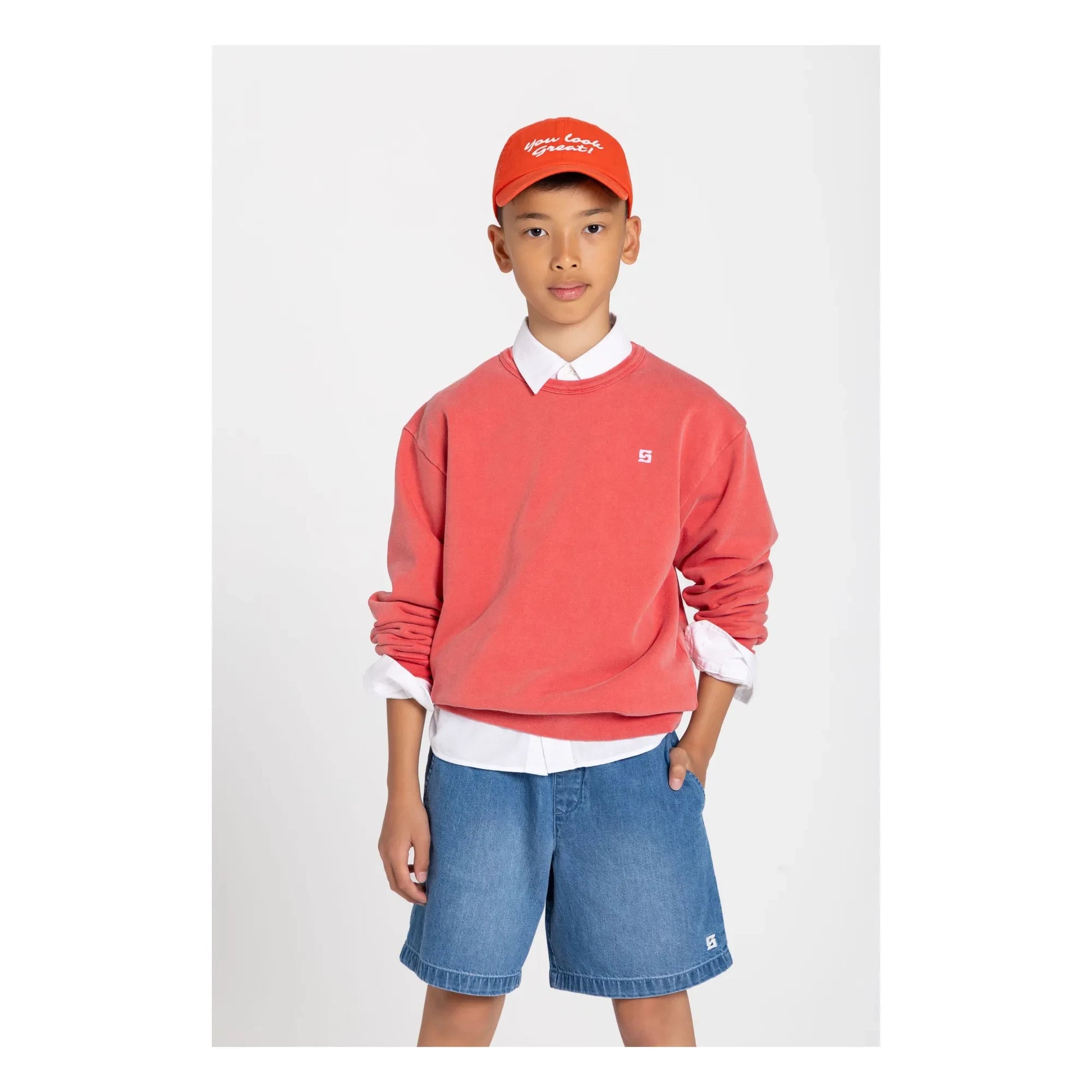 Smallable Kid - Arlo organic cotton sweatshirt | Dark red