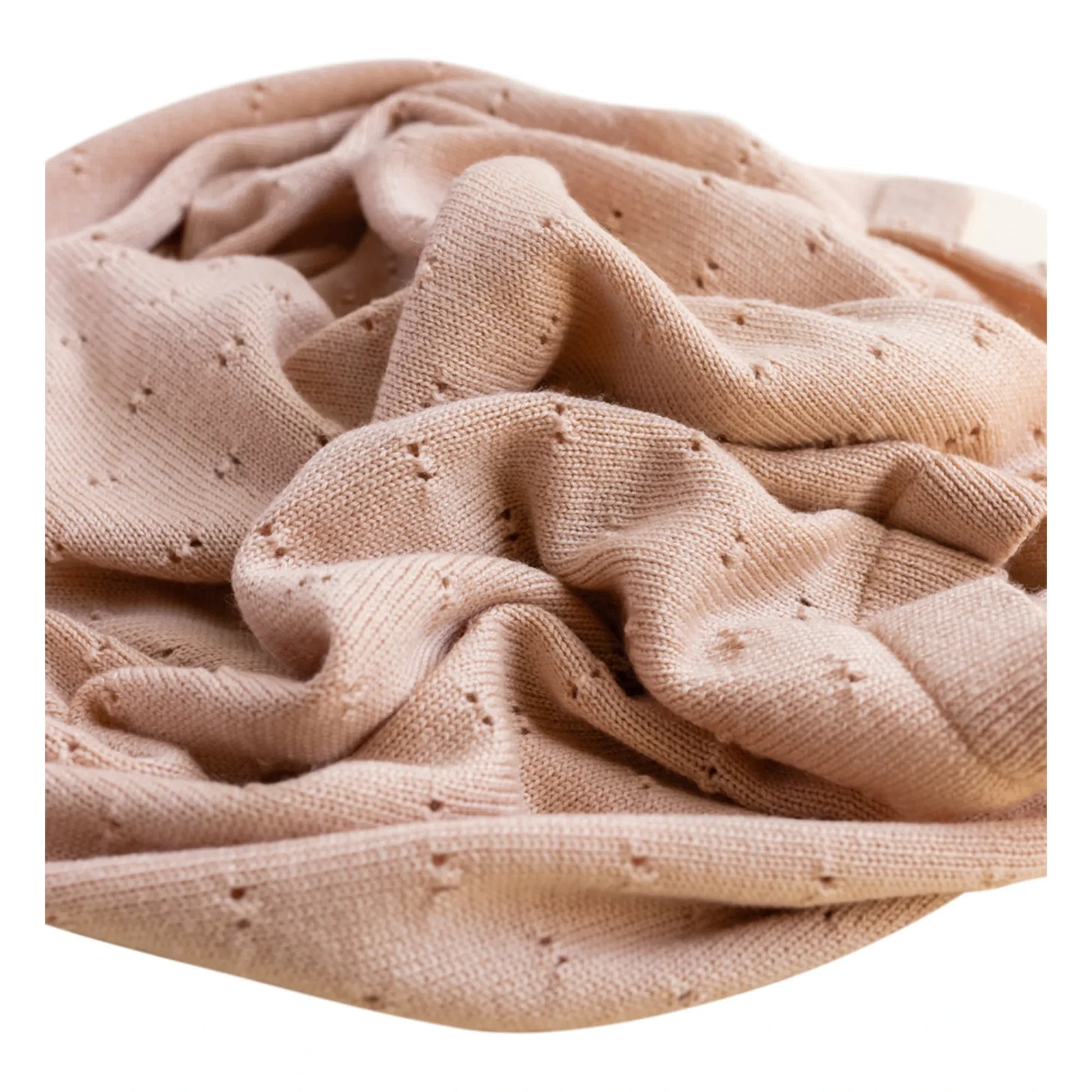 Hvid - Bibi Pointelle Merino Wool Blanket | Pale Pink