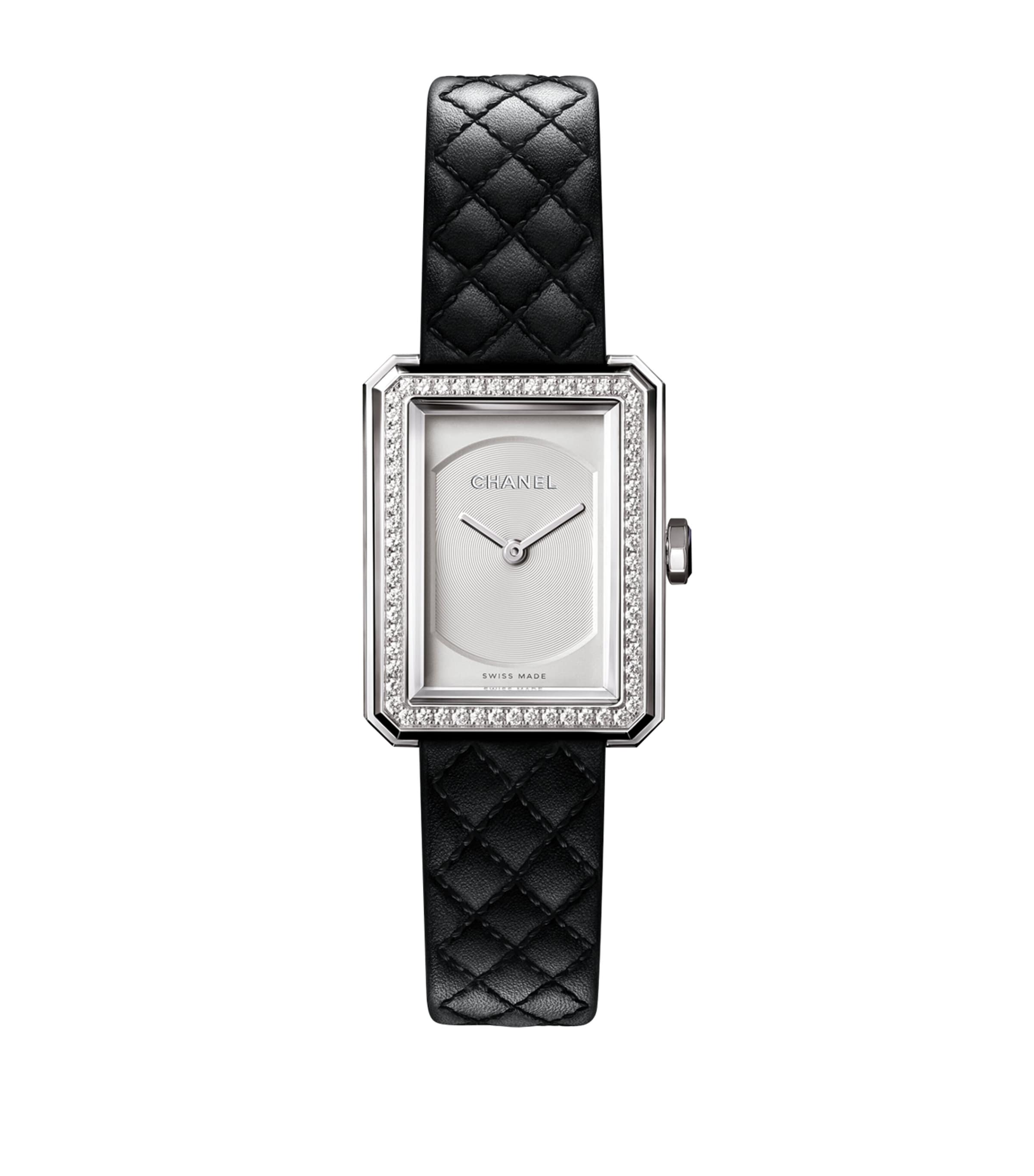 CHANEL Small Steel and Diamond BOY·FRIEND Watch 21.5mm