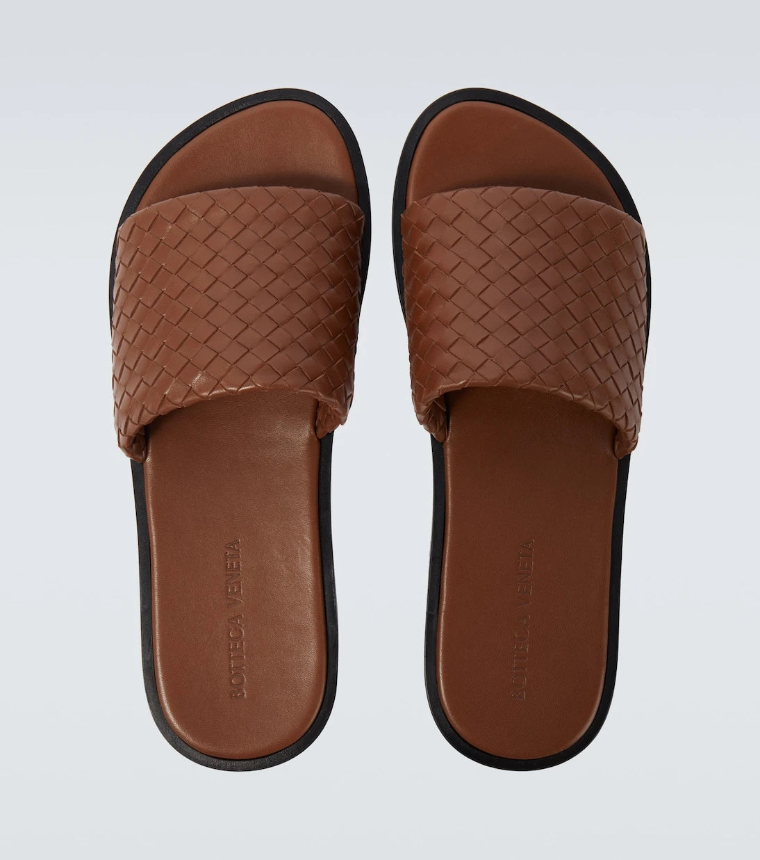 Bottega Veneta - Elio Intrecciato leather slides