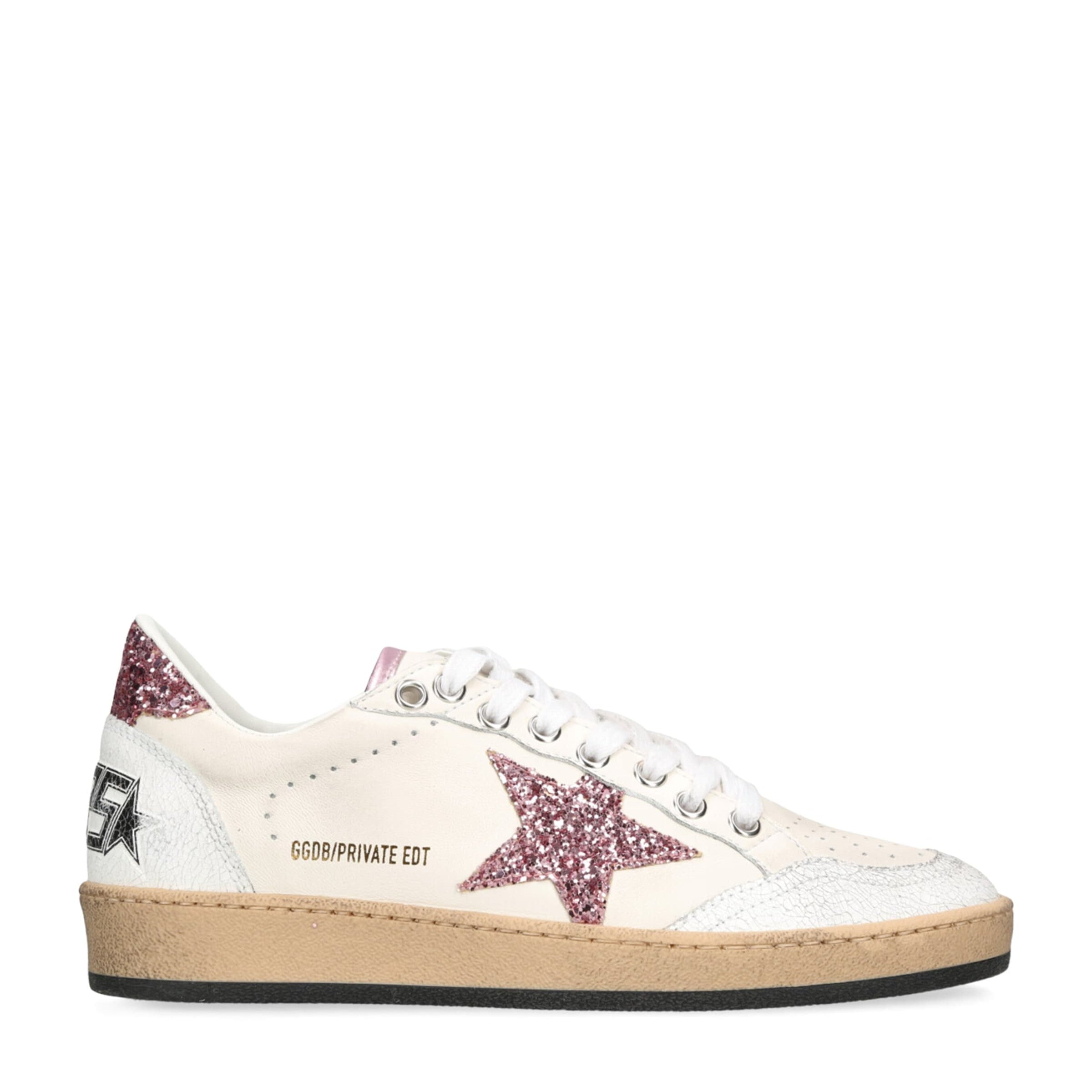 Golden Goose White Leather Ball Star Sneakers