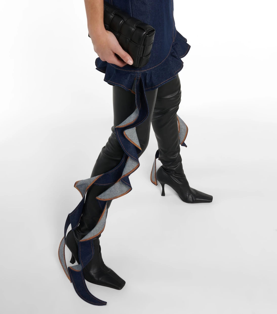 David Koma - Corset denim minidress