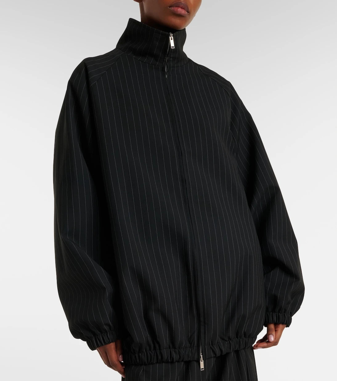 The Frankie Shop - Baxter oversized pinstripe blouson jacket