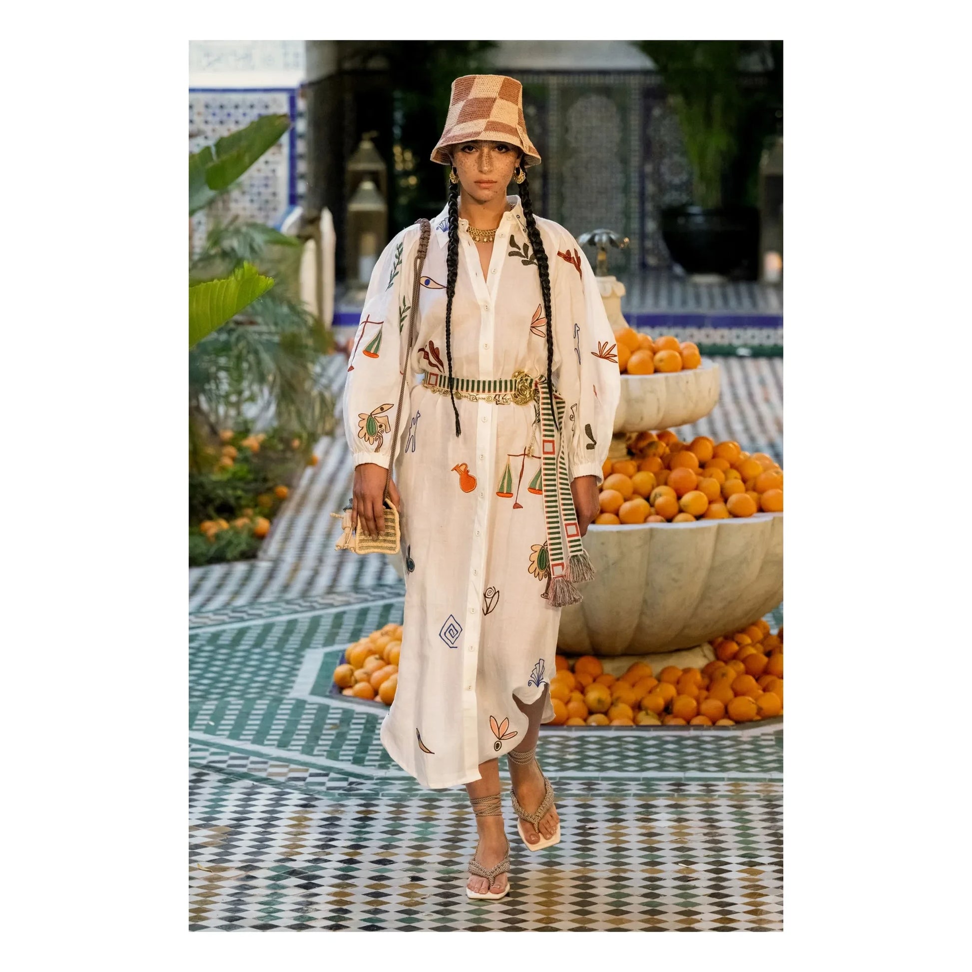 Alémais - Mina Embroidered Dress | White