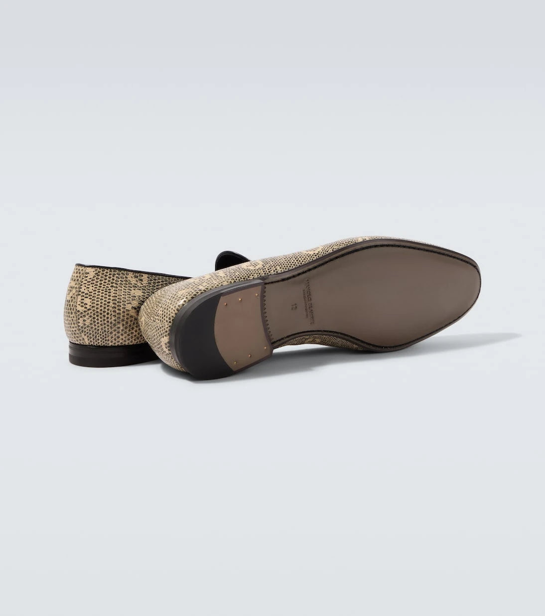 Manolo Blahnik - Modena snake-effect leather loafers