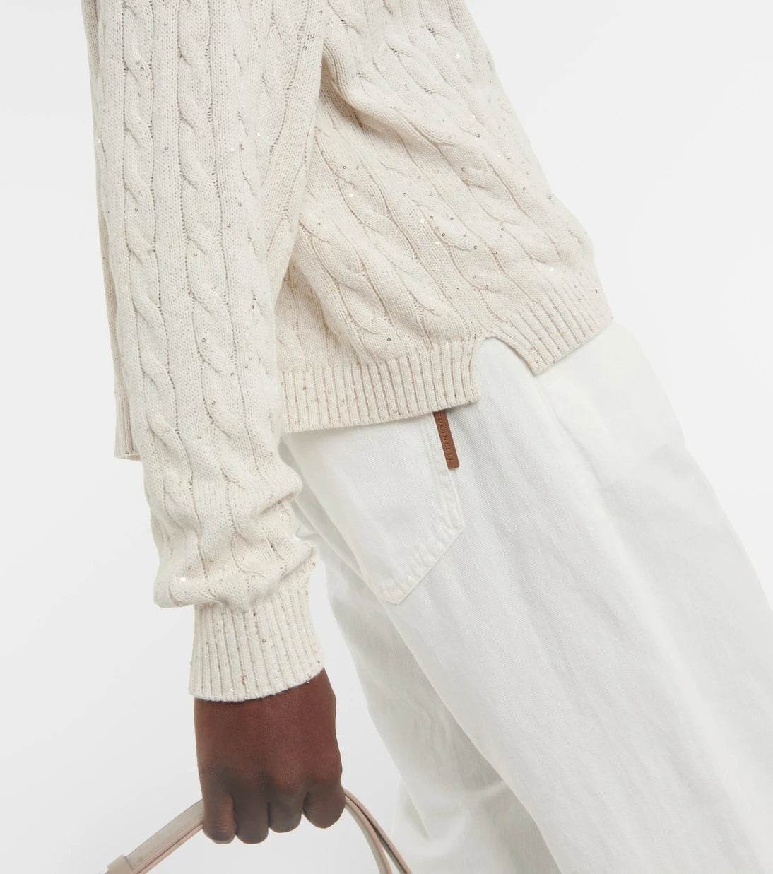 Brunello Cucinelli - Cable-knit cotton-blend polo sweater