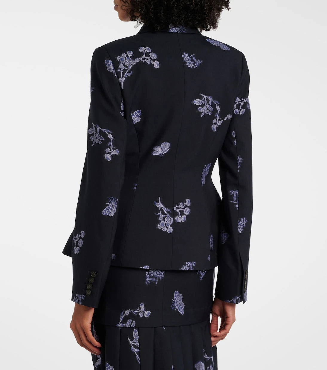 Erdem - Wool and cotton jacquard blazer
