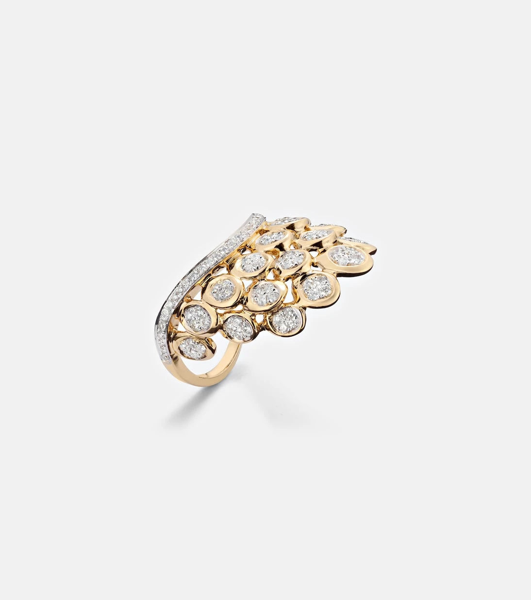 Rainbow K - Blossom 14kt gold ring with diamonds