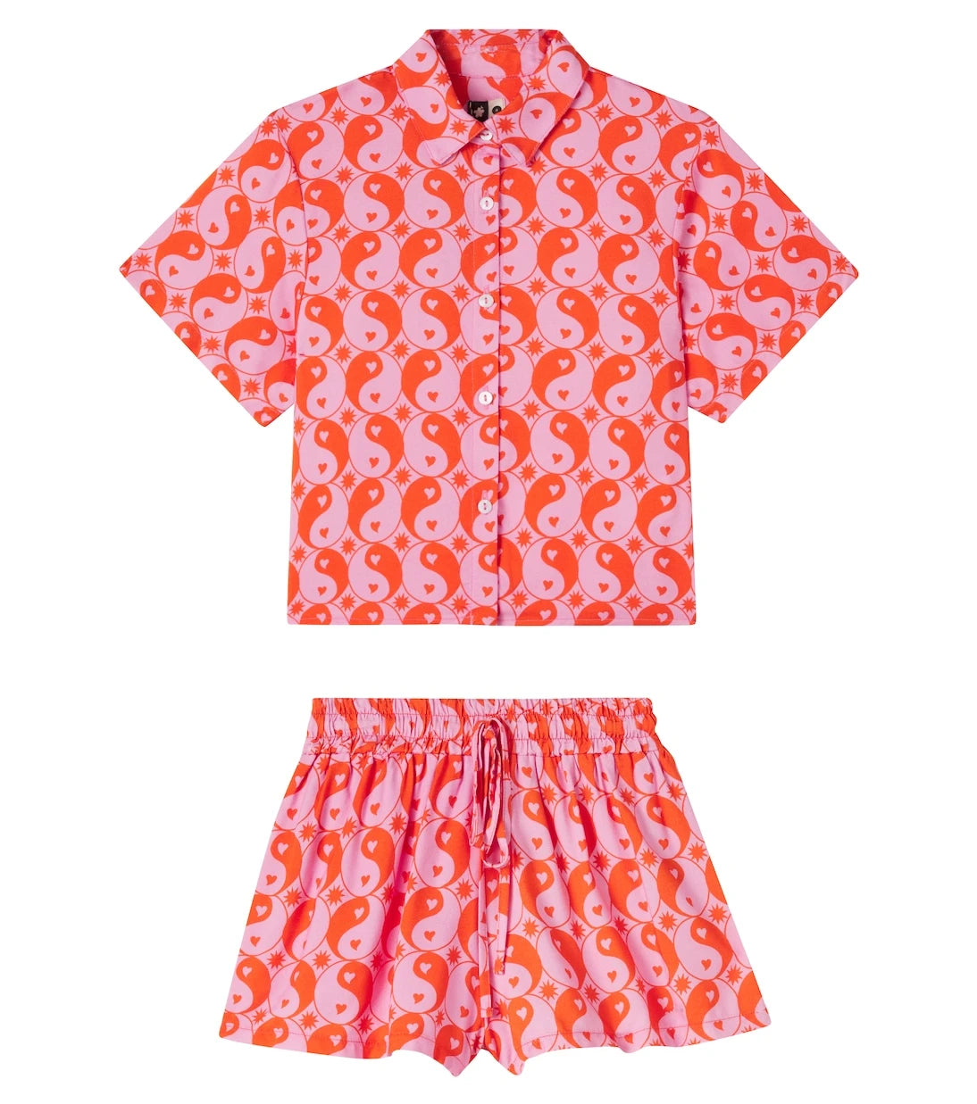 Fábula - Printed shirt and shorts set