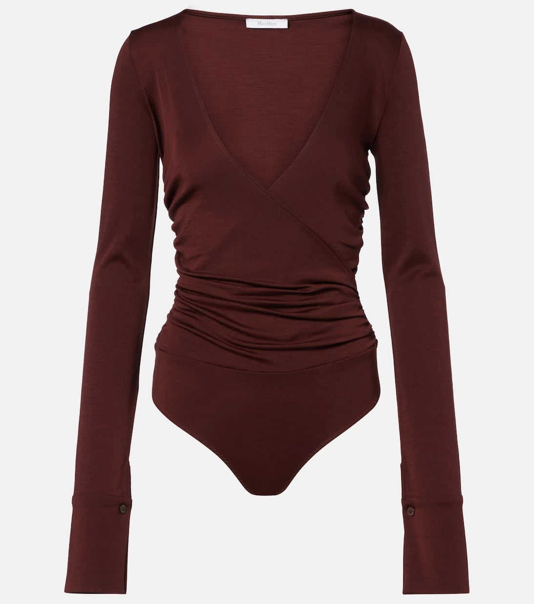 Max Mara - Nigella draped wool bodysuit